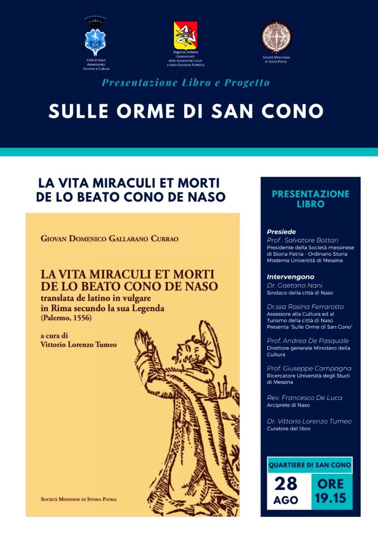 Naso – Presentazione del progetto e del libro Sulle Orme di San Cono