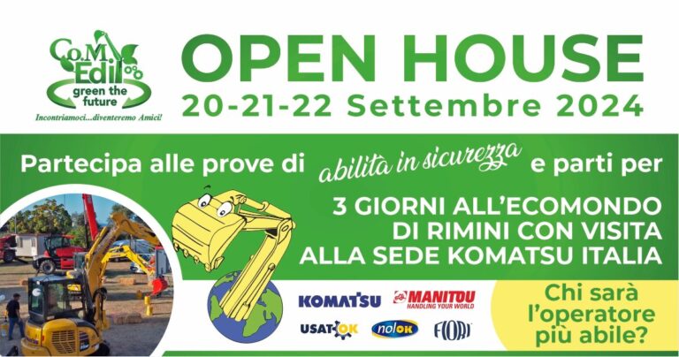 Brolo – Tra tecnologia e ambiente: partecipa all’Open House Co.M.Edil dal 20 al 22 settembre – ADS