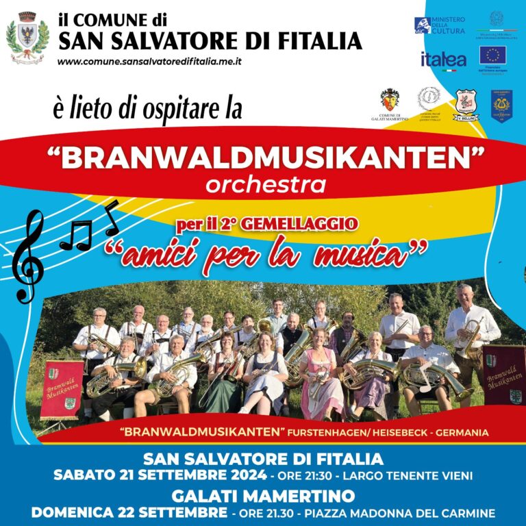 San Salvatore di Fitalia – Gemellaggio tra la banda “Vincenzo Bellini” e la Branwaldmusikanten orchestra