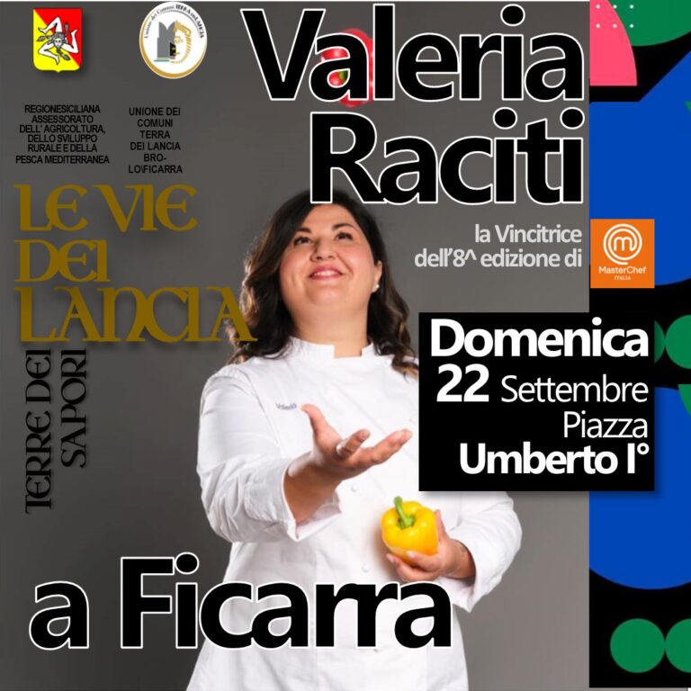 Ficarra – Domani il primo appuntamento de “La Terra dei Sapori”, con lo show cooking di Valeria Raciti – VIDEO