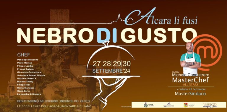 Alcara Li Fusi – Al via oggi NebrodiGusto 2024: Show Cooking, degustazioni, laboratori fino al 30 settembre