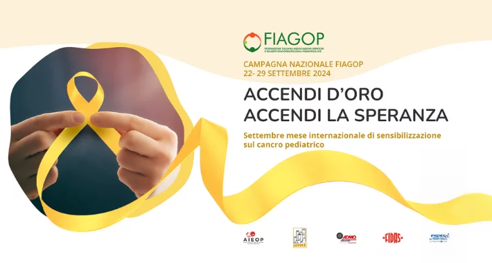 Ricerca sul cancro infantile, la campagna “Accendi d’Oro, accendi la Speranza” è in programma dal 22 al 29 settembre 2024