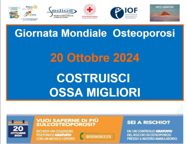 Patti: celebrata la Giornata Mondiale dell’osteoporosi con attività di sensibilizzazione