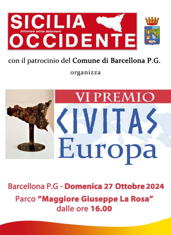 Barcellona Pozzo di Gotto: la VI edizione del premio “CIVITAS Europa”