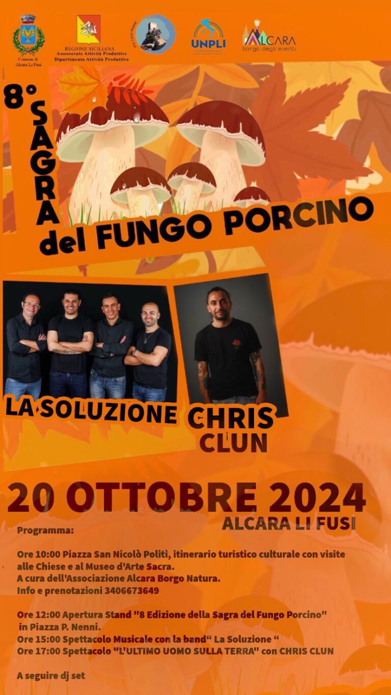 Alcara Li Fusi – Spostata a domenica 20 ottobre la Sagra del Fungo Porcino