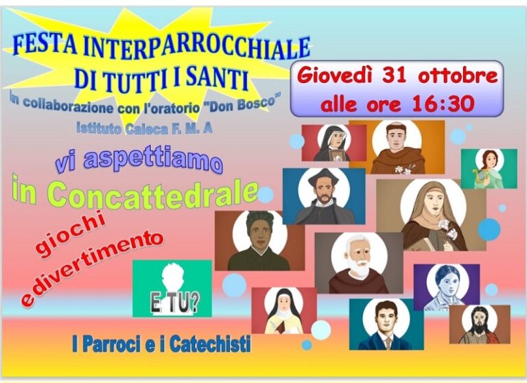 Patti: giovedì 31 ottobre, nel salone parrocchiale della Concattedrale, c’è la festa interparrocchiale di Tutti i Santi