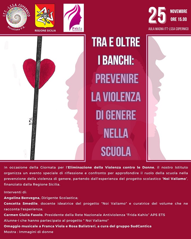 L’istituto “Copernico” ha organizzato un evento speciale in occasione della Giornata Internazionale per l’Eliminazione della Violenza contro le Donne