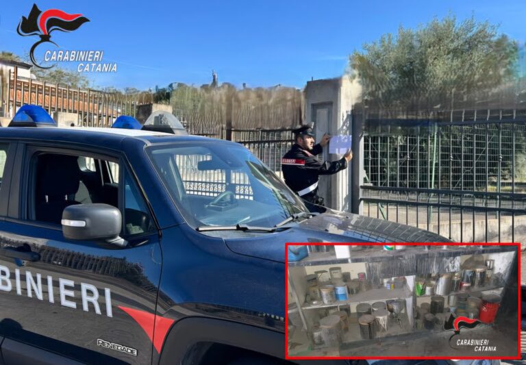 Biancavilla, scoperta un’officina per verniciature auto abusiva. Locali sequestrati, 56enne denunciato