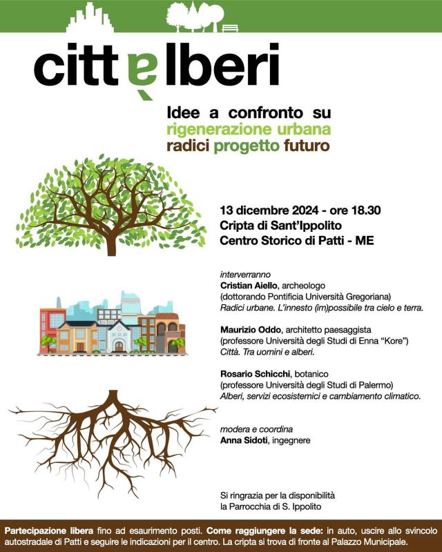 Patti: convegno su città e alberi, idee a confronto su rigenerazione urbana, radici e futuro