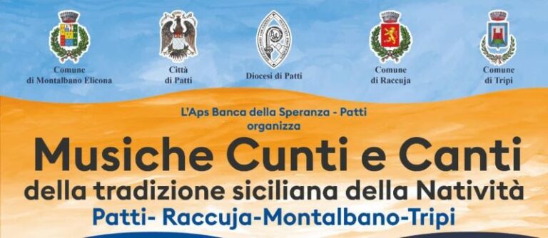 Patti: l’associazione “Banca della Speranza” presenta la rassegna natalizia “Musiche, Cunti e Canti”