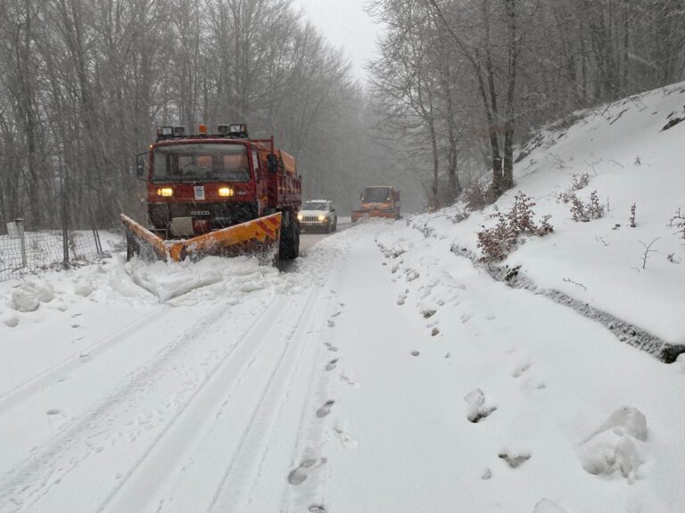 Neve sulle strade provinciali, mezzi in azione per garantire la viabilità sui Nebrodi