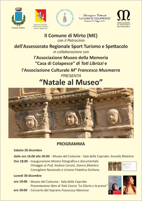 Mirto: due eventi al Museo del Costume