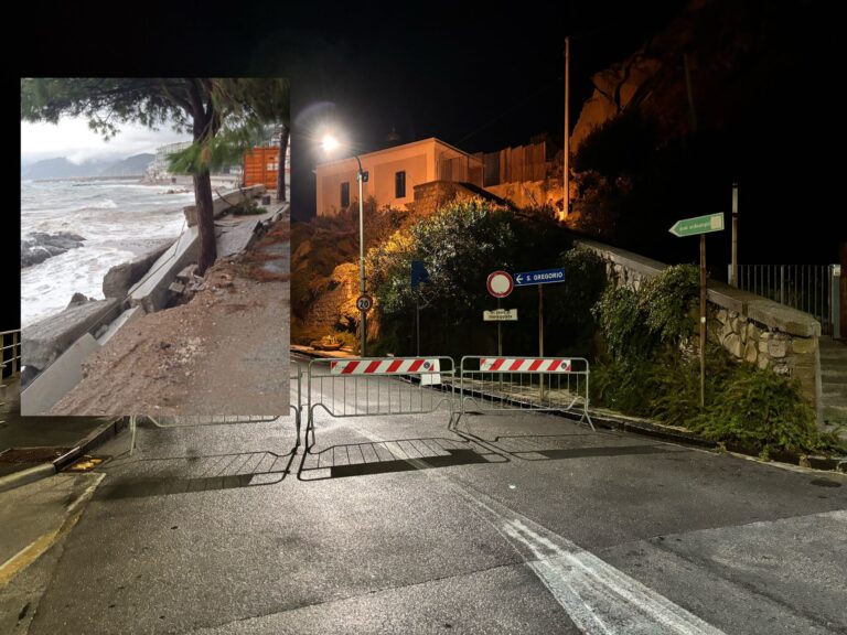 Capo d’Orlando – Frane e crolli nella piazzetta Damiano, chiusa la SP147 per San Gregorio