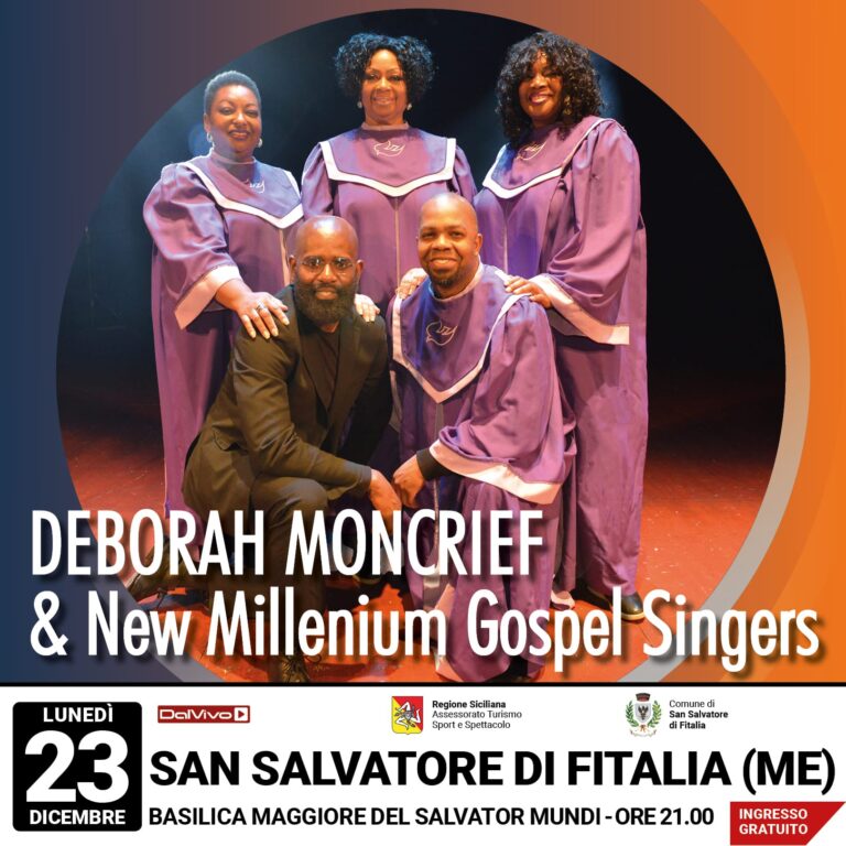 San Salvatore di Fitalia – Il 23 dicembre musica Gospel con Deborah Moncrief & Millennium Gospel Singers