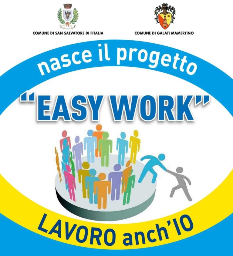 Nebrodi per il sociale: a gennaio parte il progetto “Easy Work ” a Galati Mamertino e S. Salvatore di Fitalia