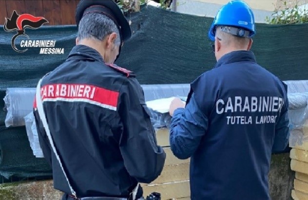 Castell’Umberto: controlli in un cantiere, rilevate violazioni e disposte multe per 18 mila euro