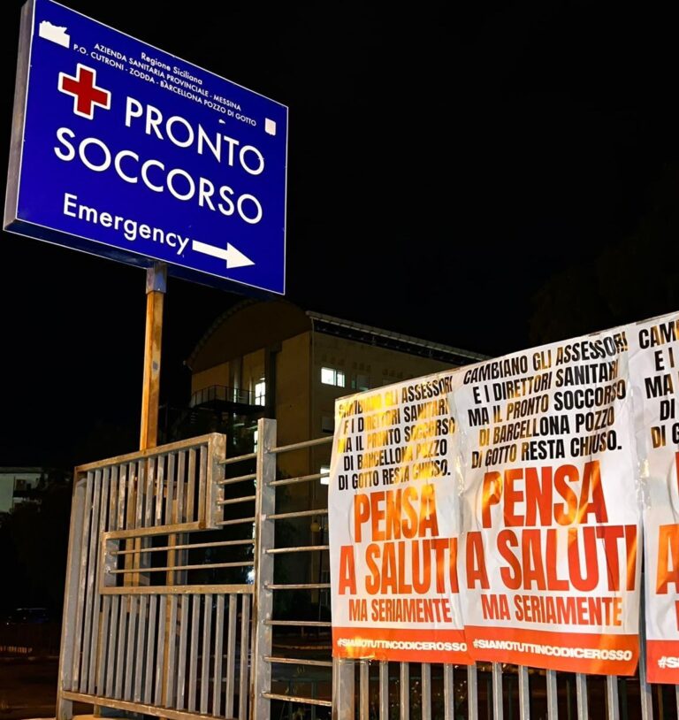 Barcellona e Milazzo: “Pensa a saluti”. Nella notte spuntano manifesti provocatori sulla riapertura del PS barcellonese