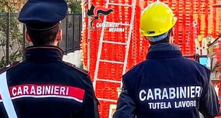 Irregolarità in materia di sicurezza e due lavoratori in nero. Sospensione temporanea di un cantiere edile a Roccalumera. Multe e denuncia per il titolare