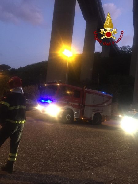 I Vigili del Fuoco intervenuti a Messina