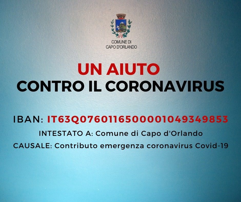 Donazione contro il coronavirus