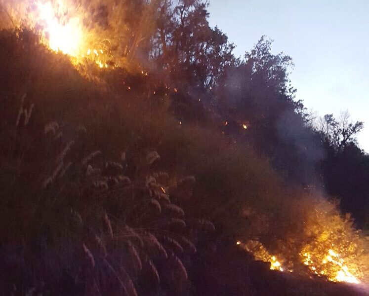 L'incendio del 2017 a Raccuja