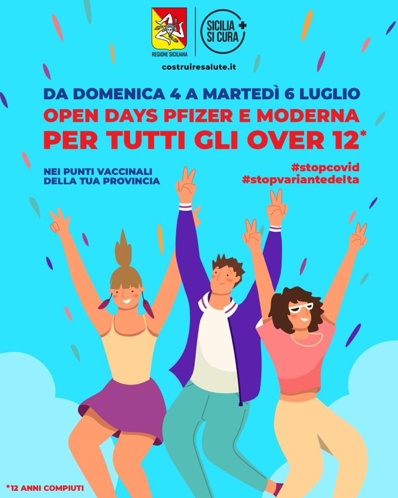 Grafica Open Day per tutti dai 12 anni in su