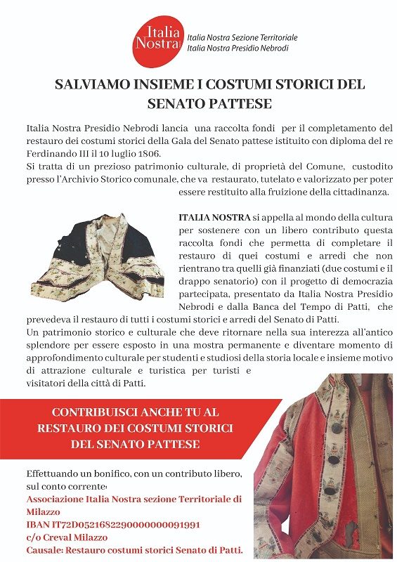 Locandina restauro costumi storici Senato