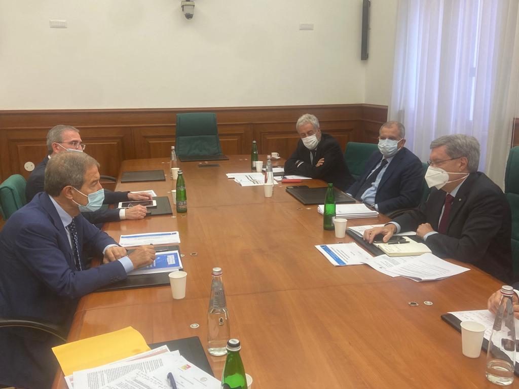 Musumeci e Falcone incontro ministro Giovannini 20210714