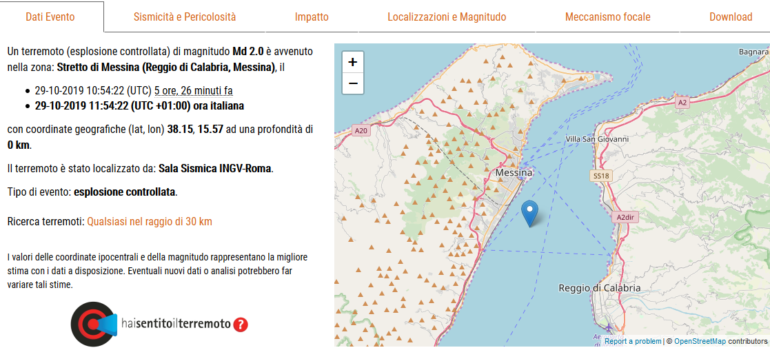 Esplosione a Messina, ma non era terremoto