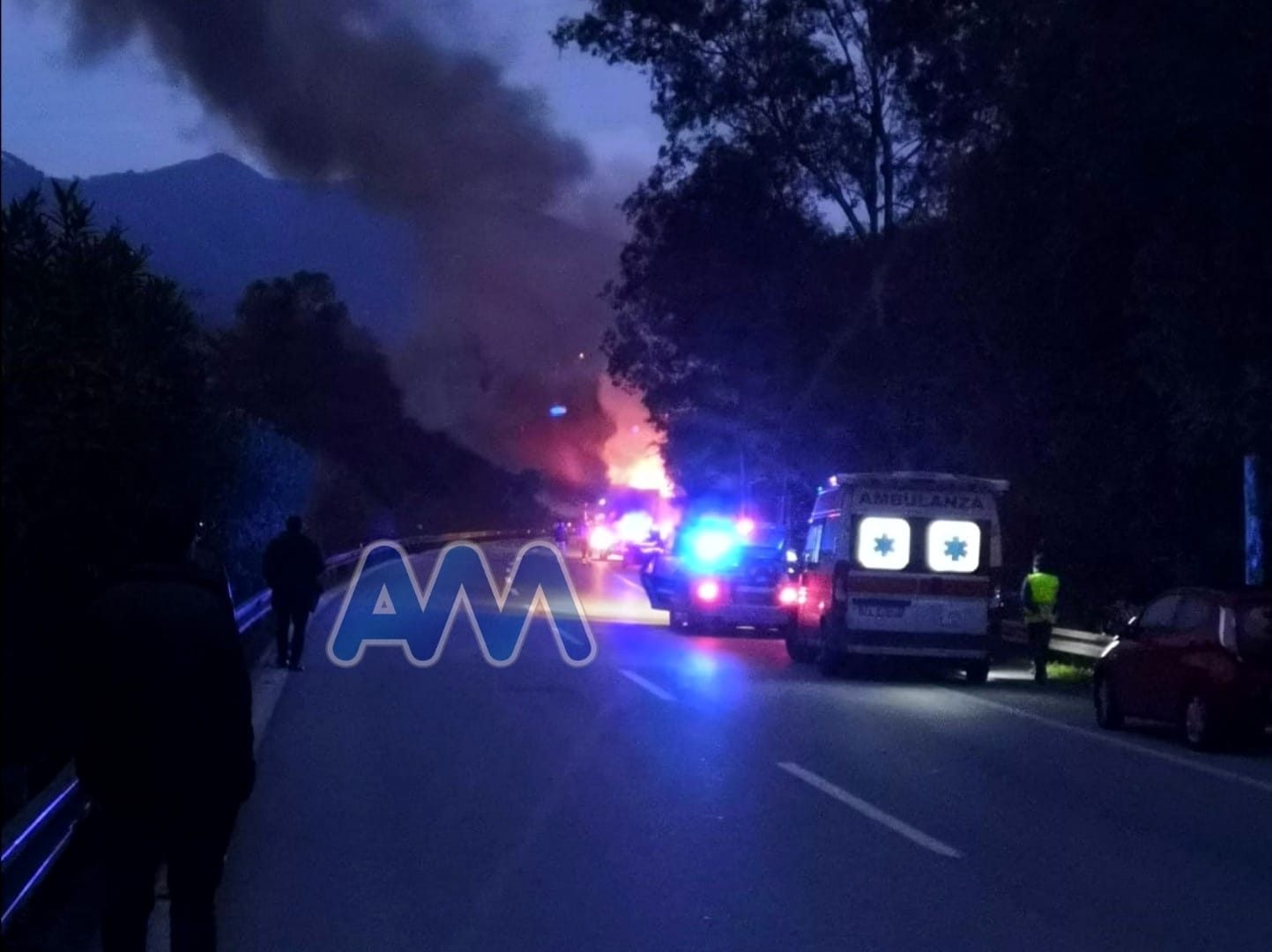 incendio auto a20