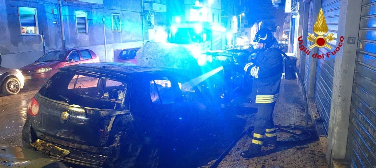 incendio auto messina