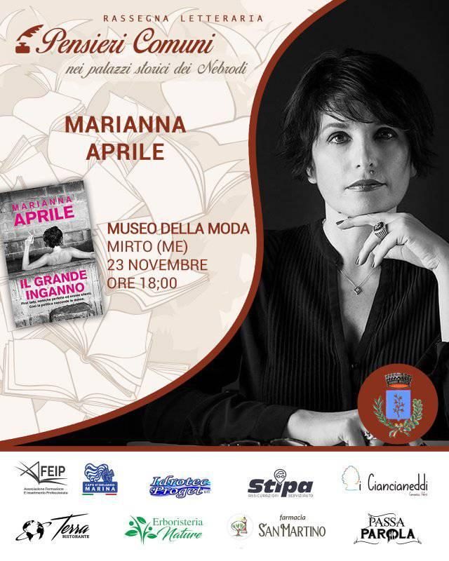 La giornalista Marianna Aprile presenterà il libro "Il grande inganno", oggi a Mirto