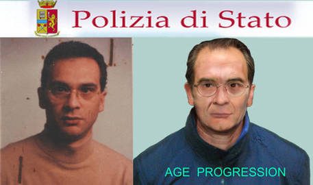 Handout picture released by Italian police on Monday July 4, 2011, shows an undated picture (L) and new identikit picture of the Sicilian Mafia's fugitive head, Matteo Messina Denaro. The image of Denaro, 49, has been aged to update a previous identikit issued in 2007, a year after he took over Cosa Nostra following the arrest of Bernardo Provenzano. "We used the last photo we had of him and put some years on it, using computer-generated parameters from relatives to help us," police said. Listed by Forbes magazine as among the 10 most wanted criminals in the world, Messina Denaro has been on the run since 1993. A year ago police were able to reconstruct his DNA. The genetic profile of the so-called 'Godfather of Trapani' was identified through tests on biological evidence, including hair, obtained from Messina Denaròs brothers without their knowledge. Identifying the DNA was considered a major breakthrough because he has never been arrested.
ANSA/ HO POLICE - EDITORIAL USE ONLY