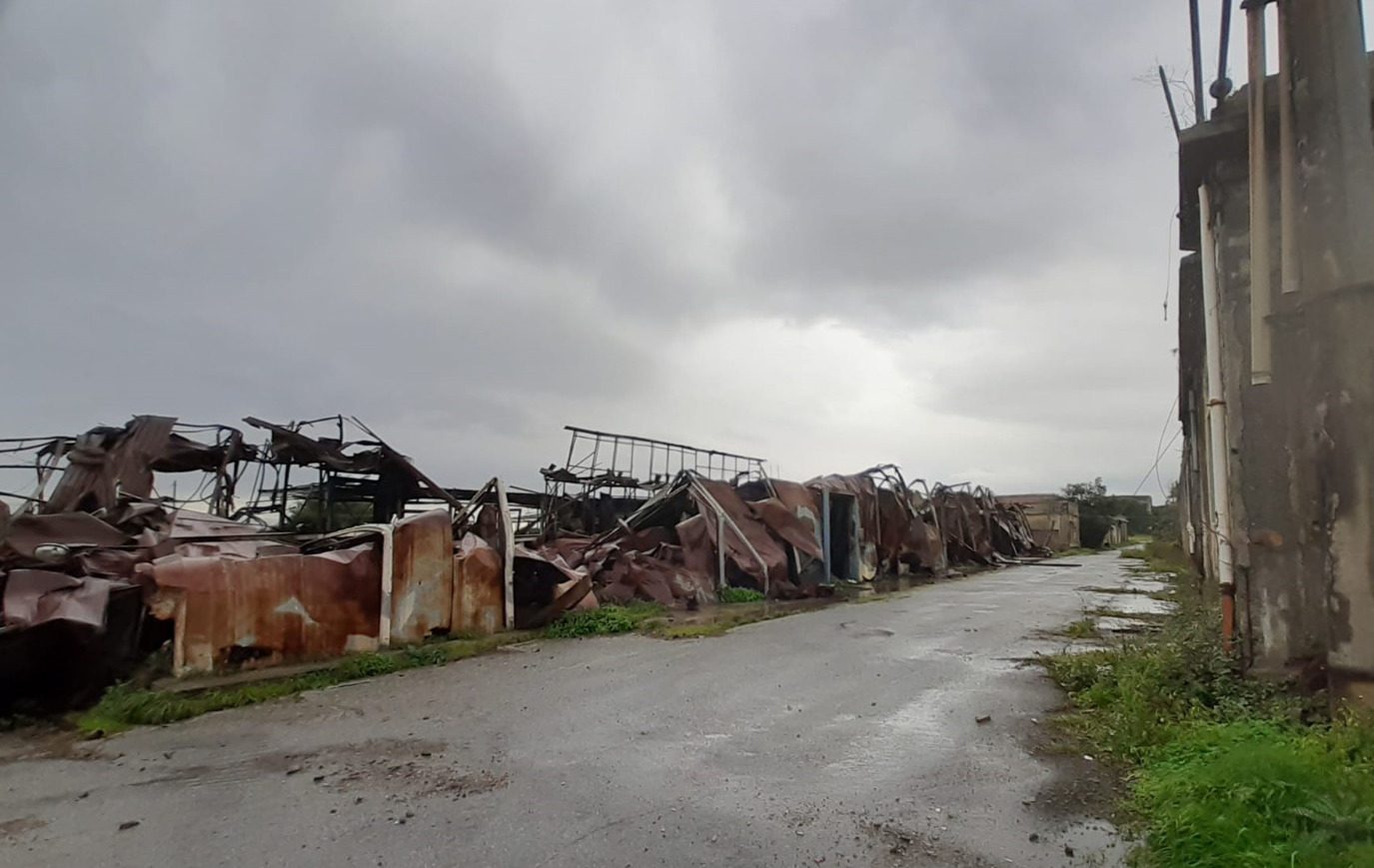 padiglione ex sanderson distrutto da incendio