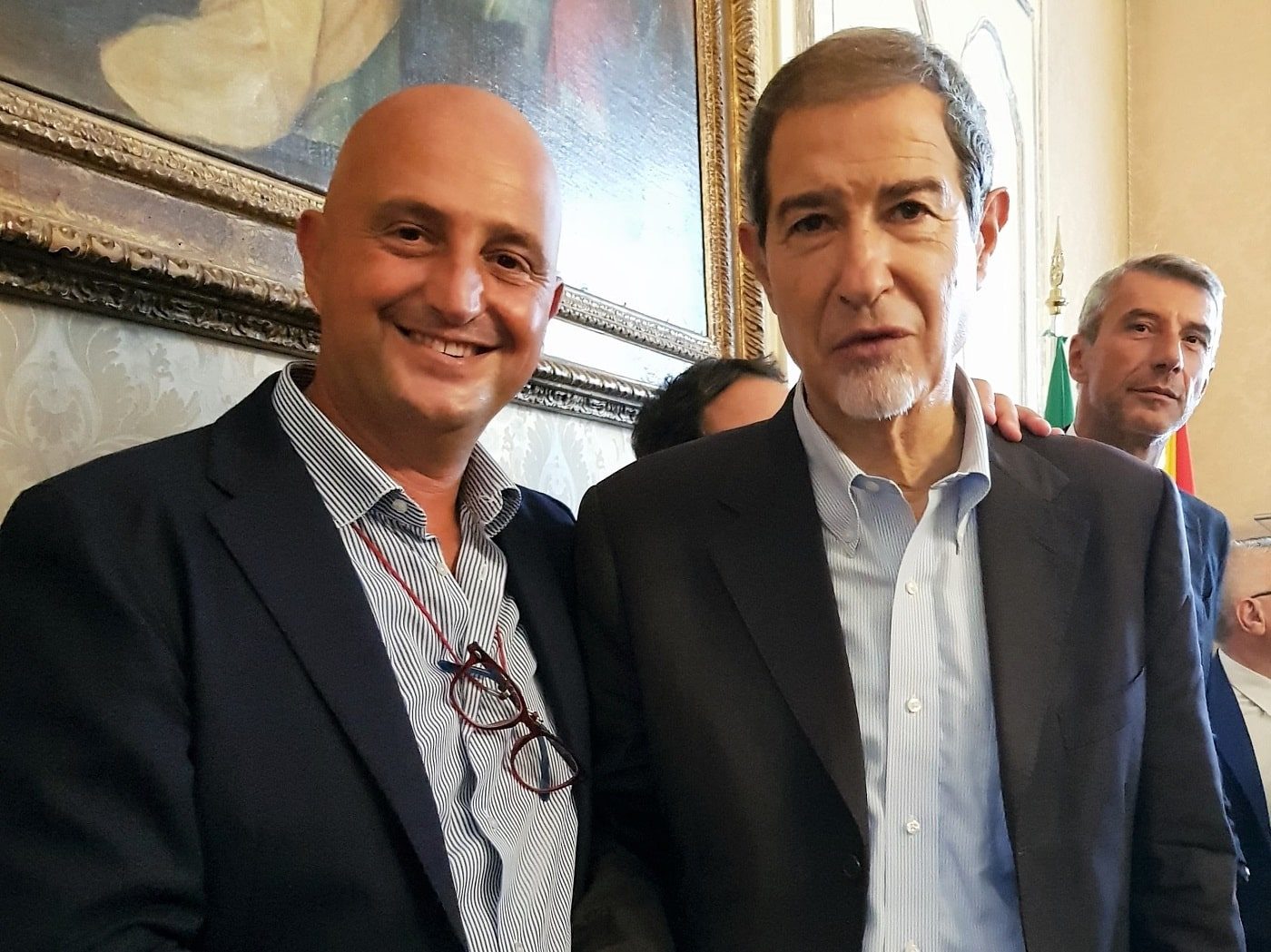 L'assessore regionale Mimmo Turano e il Presidente Musumeci